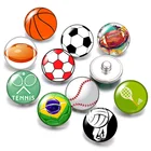 Футбол Бейсбол Баскетбол Спорт 18 мм кнопки 10 шт. круглые фото кабошоны разрисованные изделия из стекла стиль для кнопки ювелирные изделия