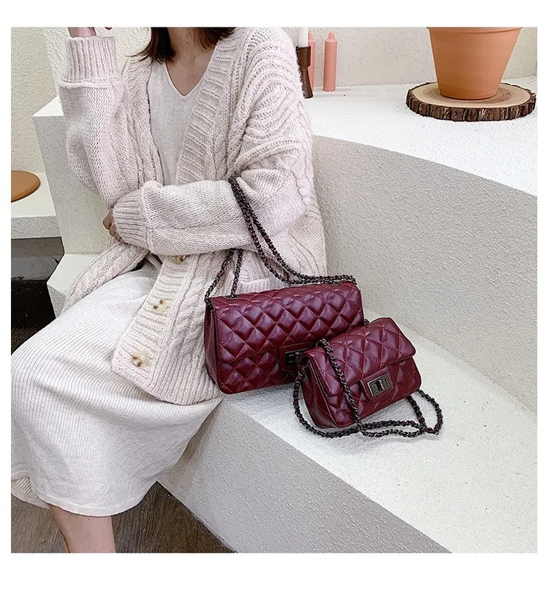 Известный бренд Женская клетчатая цепочка маленькая квадратная сумка роскошная