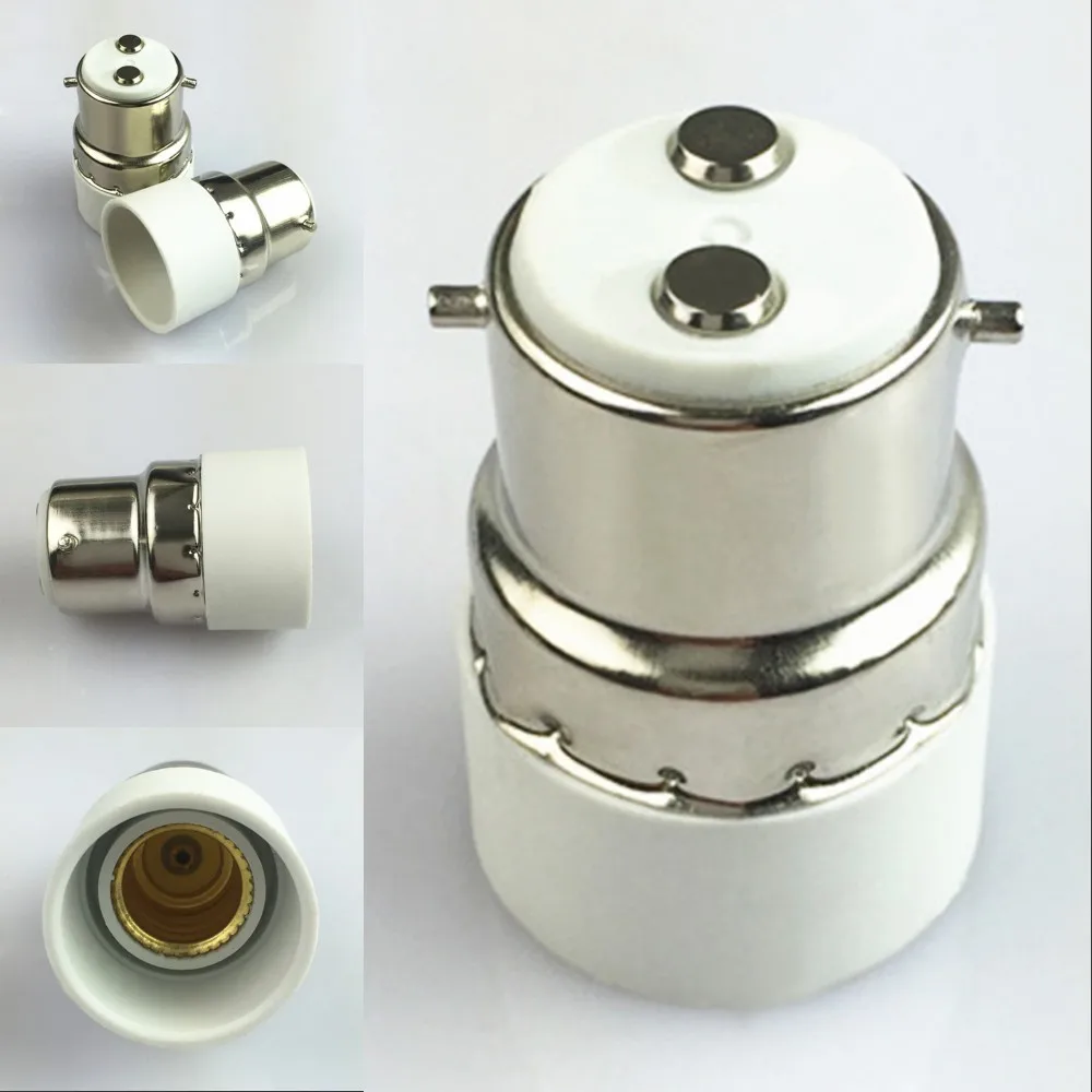 

PBT Extending Holder Adapter B22 To E14 Fireproof Durable Socket Base Screw Practical Easy Install Lamp Converter