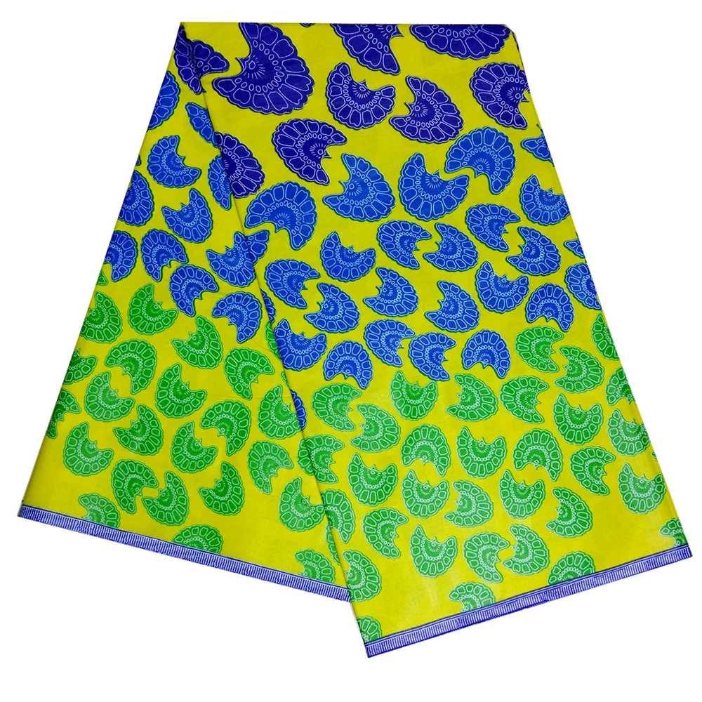 

Дашики хлопчатобумажная ткань в нигерийском стиле Анкара настоящая Вощеная африканская с принтом Ткань 6 ярдов