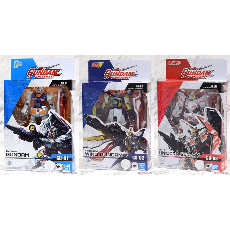 

15.5cm BANDAI GUNDAM GU RX-78 Wing Gundam Barbatos UNICORN GUNDAM-02BANSHEE Anime characters Action PVC Collection Model Toy Ani