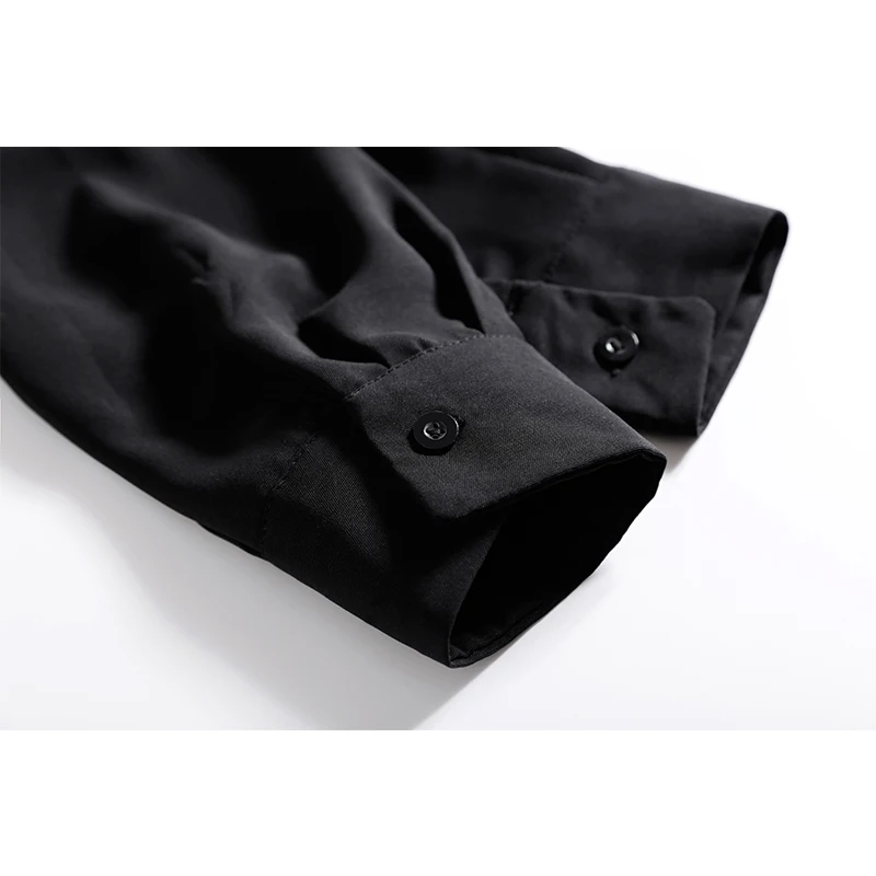 2019 летние новые стильные женские блузки и рубашки все черный Двойные Карманы