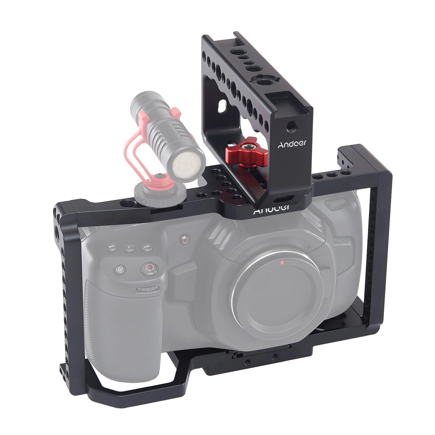 Камера Andoer Cage для Blackmagic Pocket Cinema Camera 4K/6K BMPCC 4K 6K с верхней ручкой захват видеокамеры