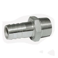 bspt 14 dn8 male pipe connector x 12 mm barb hose tail stainless steel ss304 thread barb hosetail