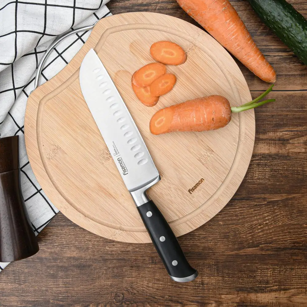 5 дюймовый 7 нож Santoku серии KOCH немецкие Стальные Кухонные ножи FISSMAN|Кухонные ножи| |