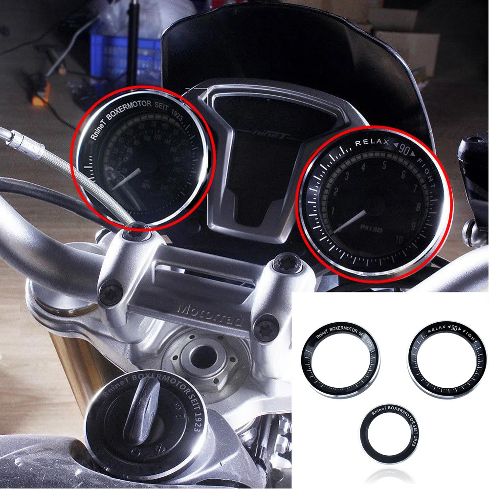 

Motorcycle Techometer Speedometer Speedo Techo Ignition Starter Lock Cover Key Ring For BMW R NINE T R9T R1200R 2014 2015 2016