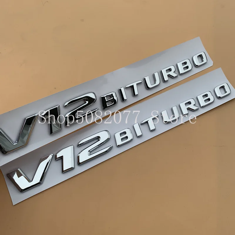 Хром с изображением букв и цифр Эмблема для Mercedes Benz AMG C43 C63 C63S E43 E53 E63S S65L V12 V8 BITURBO