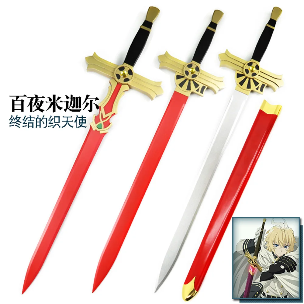 

Seraph of The End Mikaela Hyakuya Red/White/purple Wooden Sword Anime Cosplay Weapon for Halloween Carnival Party Events