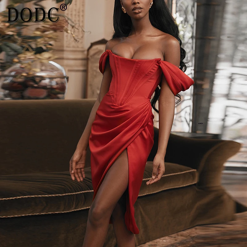 Сексуальное Платье макси с открытыми плечами для клубных вечеринок элегантное