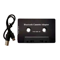 universal cassette aux stereo music adapter car tape audio 5 0 mp3 player converter 3 5mm jack plug with microphone
