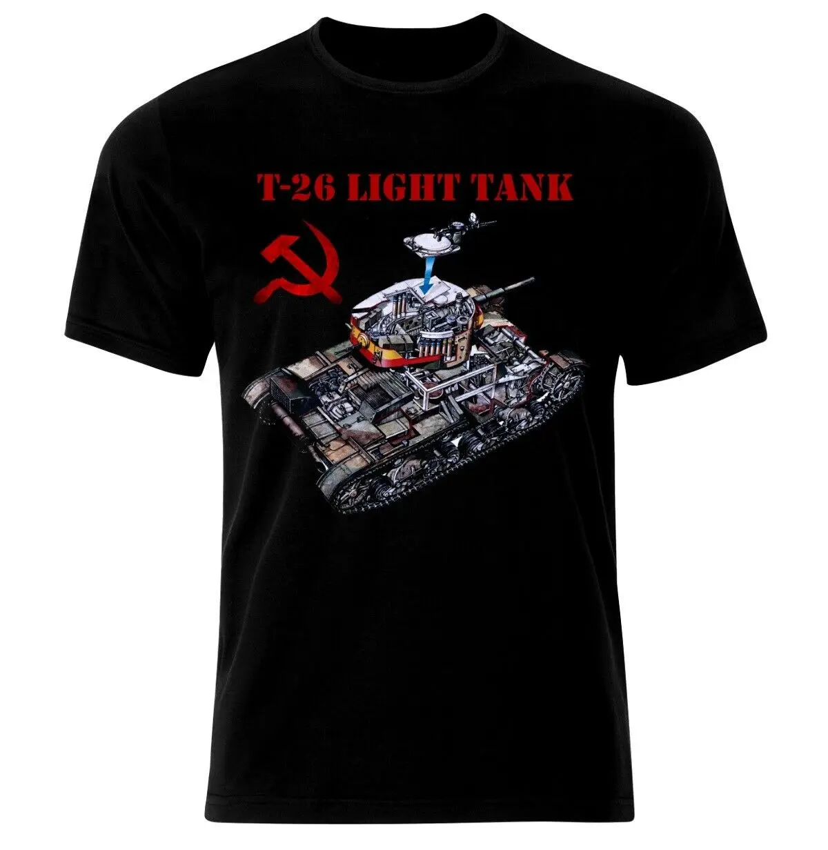 

T 26 Tank Panzer WW2 Army War USSR Russia Men T-Shirt Short Casual t shirt