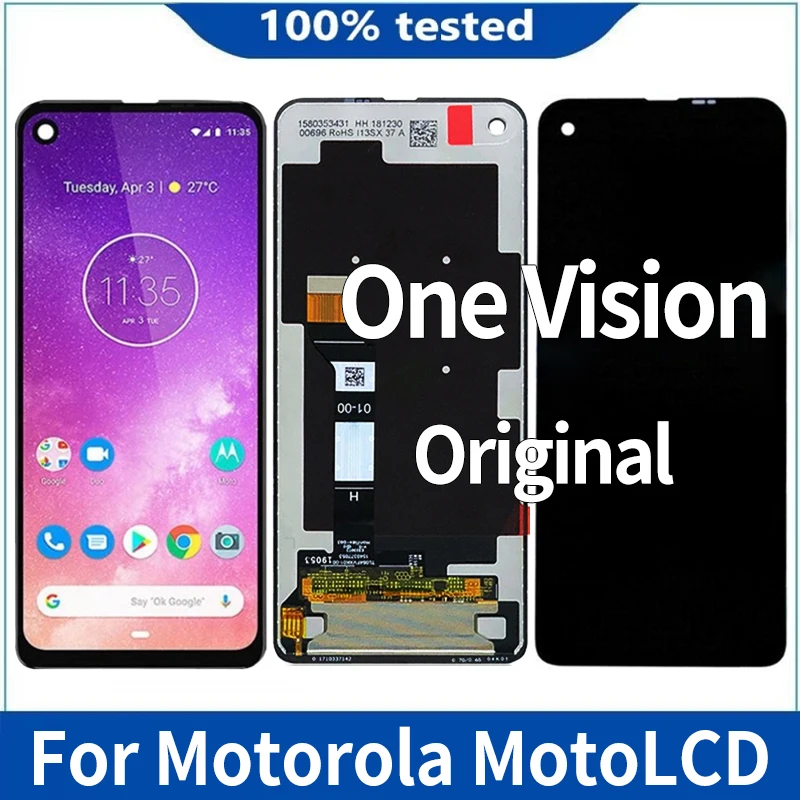 

Оригинальный ЖК-дисплей для Motorola Moto One vision с сенсорным дигитайзером в сборе, детали Мобильный телефон