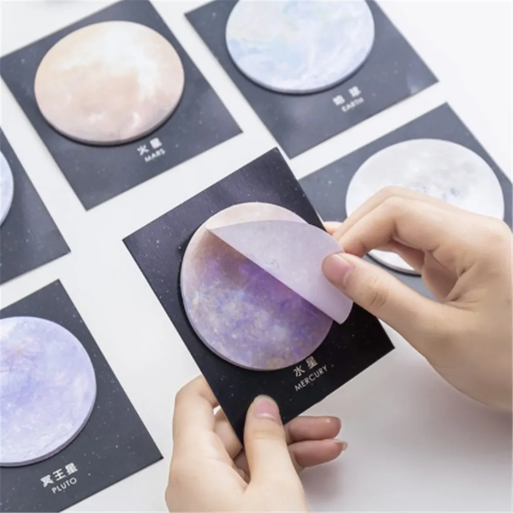 

30PCS/Pack 2019 Hot Sale Planet Earth Pluto Moon Mini Memo Pad N Times Sticky Notes School Supply Bookmark Label
