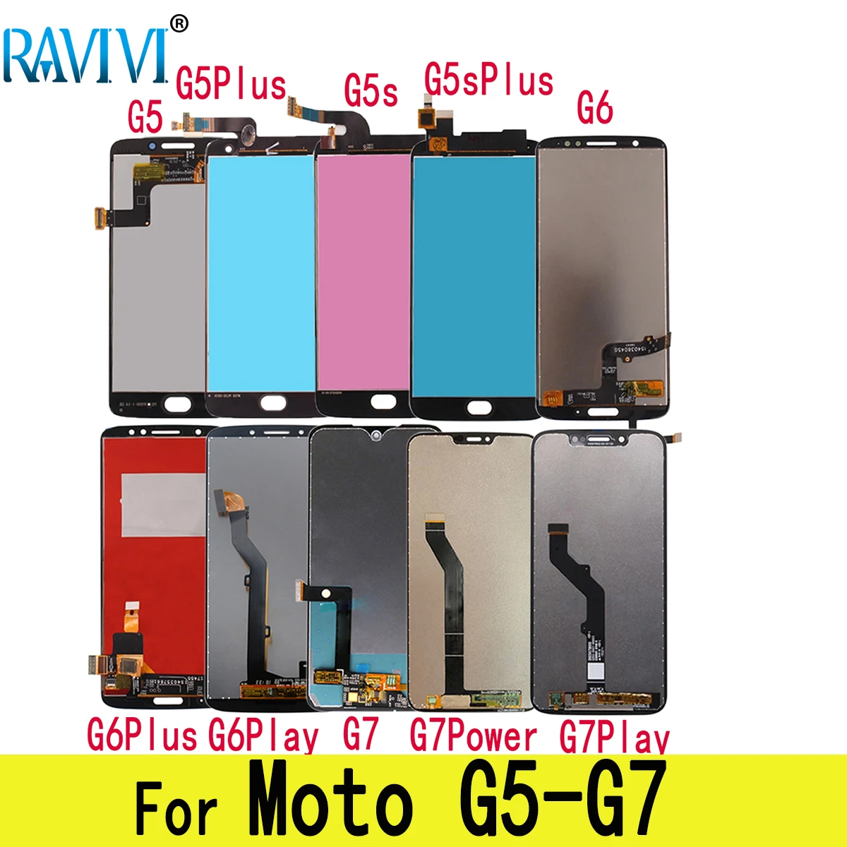 ЖК дисплей для Motorola Moto G5 G6 G7 Plus Power Play с дигитайзером в сборе замена G7|Экраны