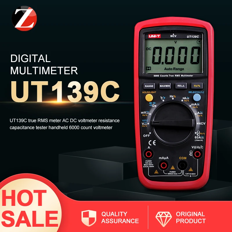 Цифровой мультиметр UNIT UNI T UT139C измеритель истинных среднеквадратичных значений