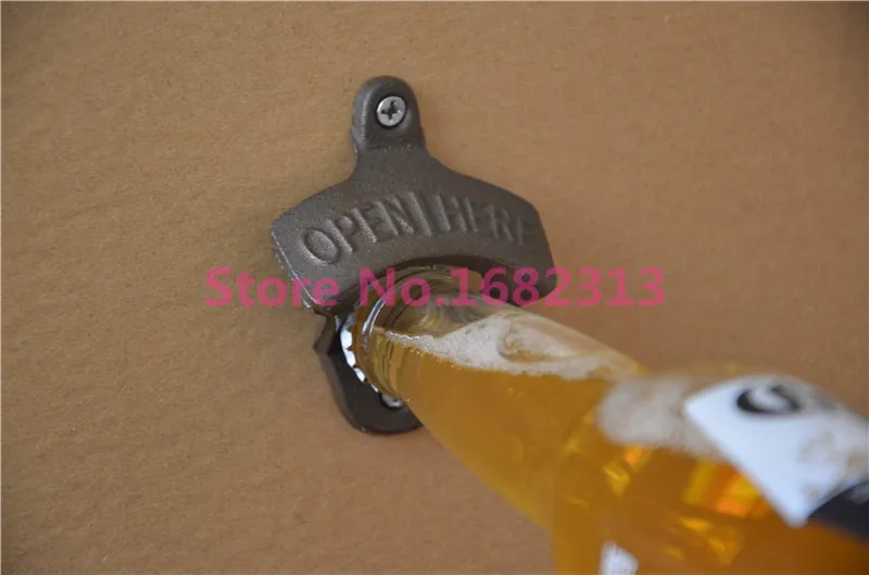 Шикарный винтажный старинный Железный настенный Открыватель для бара пива