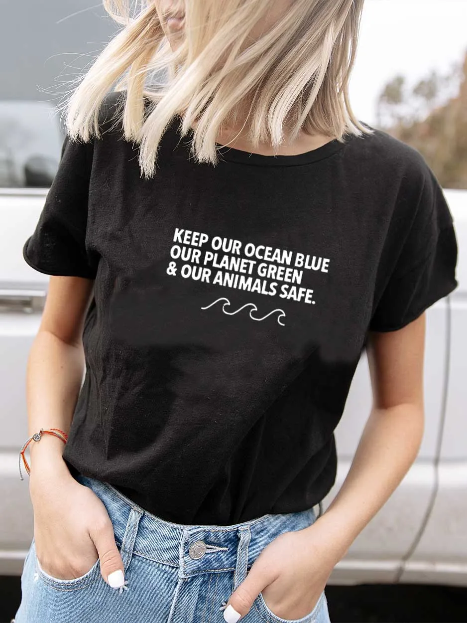 Сохранить наш океан синий наша планета зеленая печать Новое поступление Лето