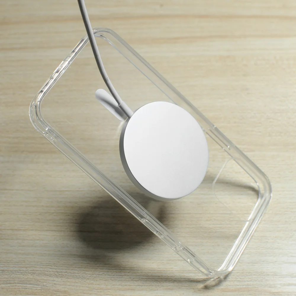

Transparent Magnet Case for iPhone 12 Pro Max mini 11 Support Wireless Charging Acrylic Drop Protection Back Cover