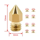 10 шт.лот, деталь для 3D-принтера, насадка для печатающей головки 0,20,30,40,50,60,81,00 мм, сопла экструдера для 1,75 мм