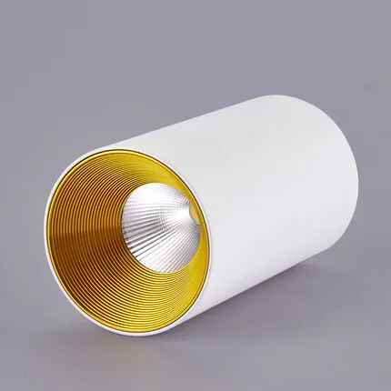 white and gold Современный светодиодный потолочный светильник COB с одной головкой, алюминиевые потолочные лампы, Точечный светильник s для кухни, Домашний Светильник ing, светильник - Цвет корпуса: white and gold