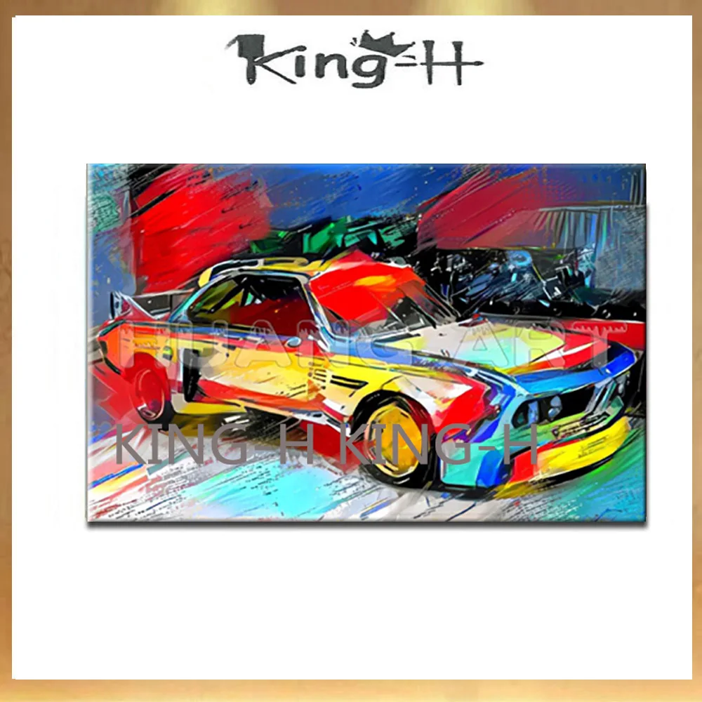 

Moderno abstracto 100% pintado a mano rojo Ferrari Sports Car pintura al leo lienzo de pared para la sala regalo nico para Ni