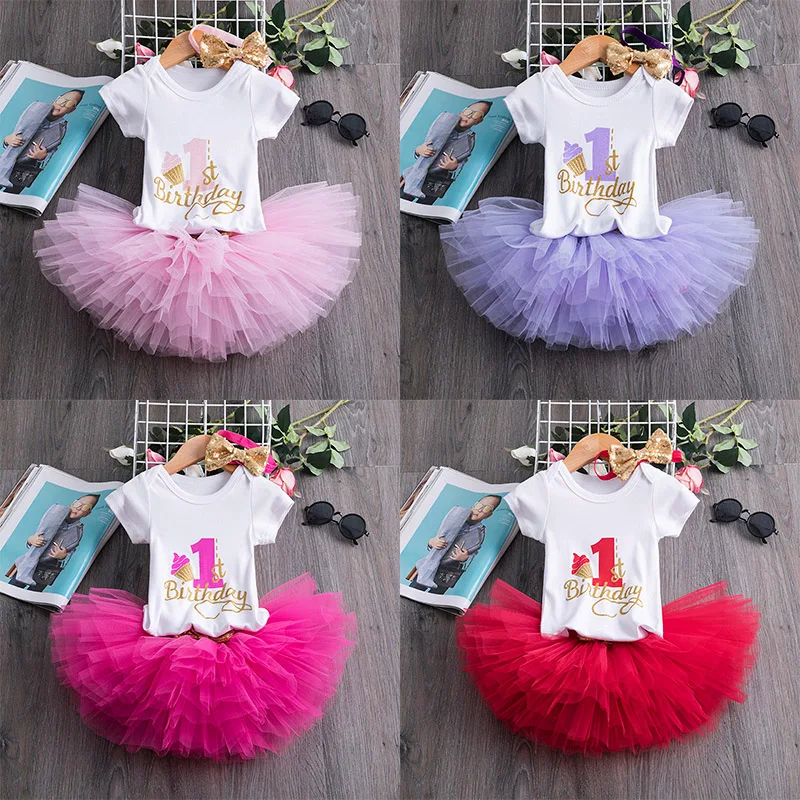 Красивое Летнее платье для малышей хлопковая одежда детей возрастом от 1 года 1st