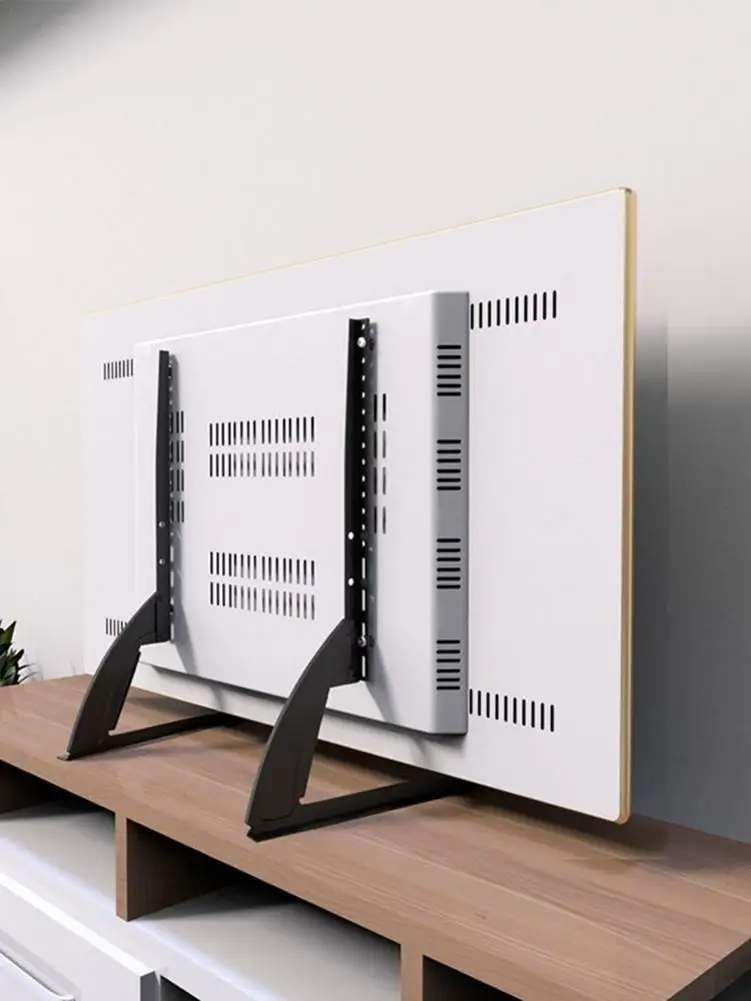 Base For 32-70 Inch Plasma Lcd Flat Screen Height Adjustable Monitor Mount Bracket Load Up To 35kg