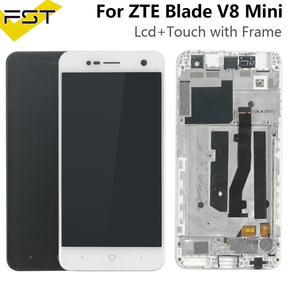 Для zte Blade V8 mini v0850 ЖК-дисплей+ кодирующий преобразователь сенсорного экрана в сборе с рамкой запасные части Аксессуары для мобильных телефонов+ Инструменты