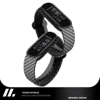 carbon fiber strap mi band 7 6 5 4 bracelet luxury silicone band replacement smartwatch wrist bracelet xiaomi mi band 3 4 5 6