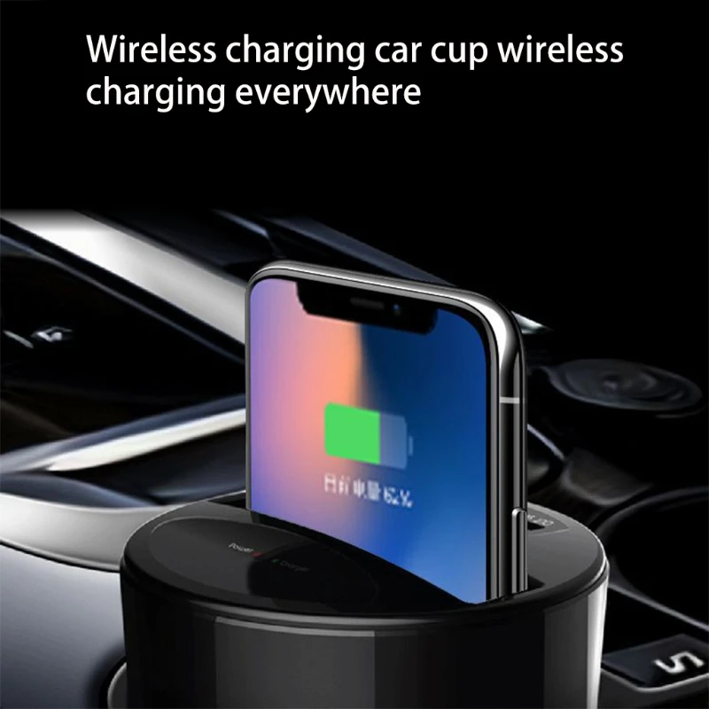 

10W Fast Wireless Charger Car Charger Cup R2JF