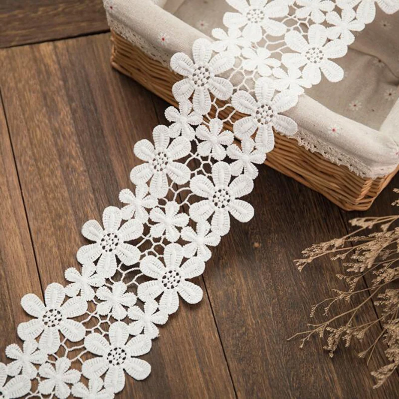 

1Y Cotton Trim Lace Fabric Webbing Decoration Love Gift Ribbons Crafts Lace Trims For Dolls Women Dress Width 11CM