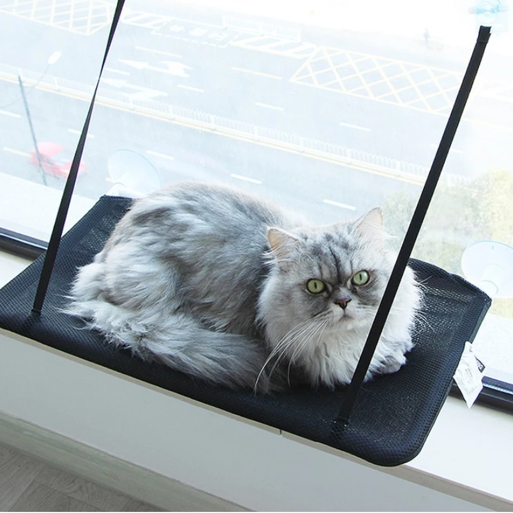 

Cute Pet Hanging Beds Bearing 20kg Cat Sunny Window Seat Mount Pet Cat Hammock Comfortable Cat Pet Bed Shelf Seat Beds 53*32cm