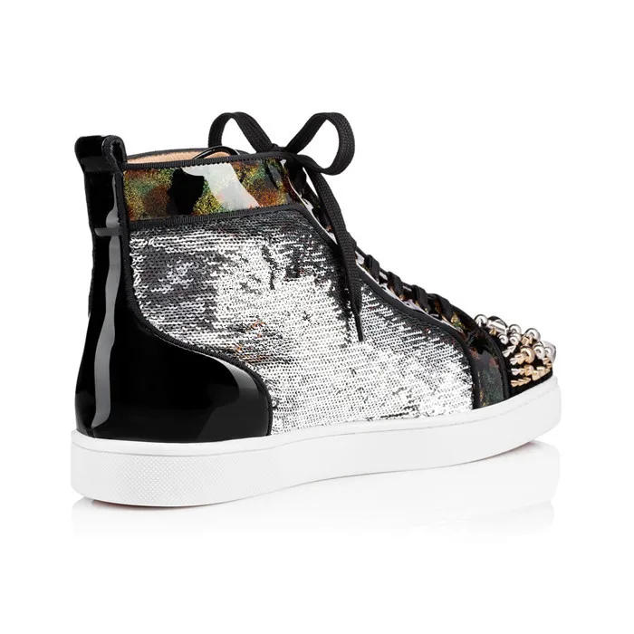 Роскошные мужские туфли SHOOEGLE ручной работы высокие кроссовки со стразами