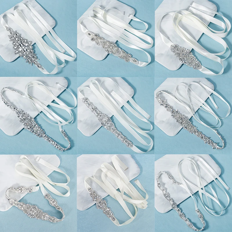 Женский ремень со стразами Miallo свадебный аксессуар для выпускного вечера