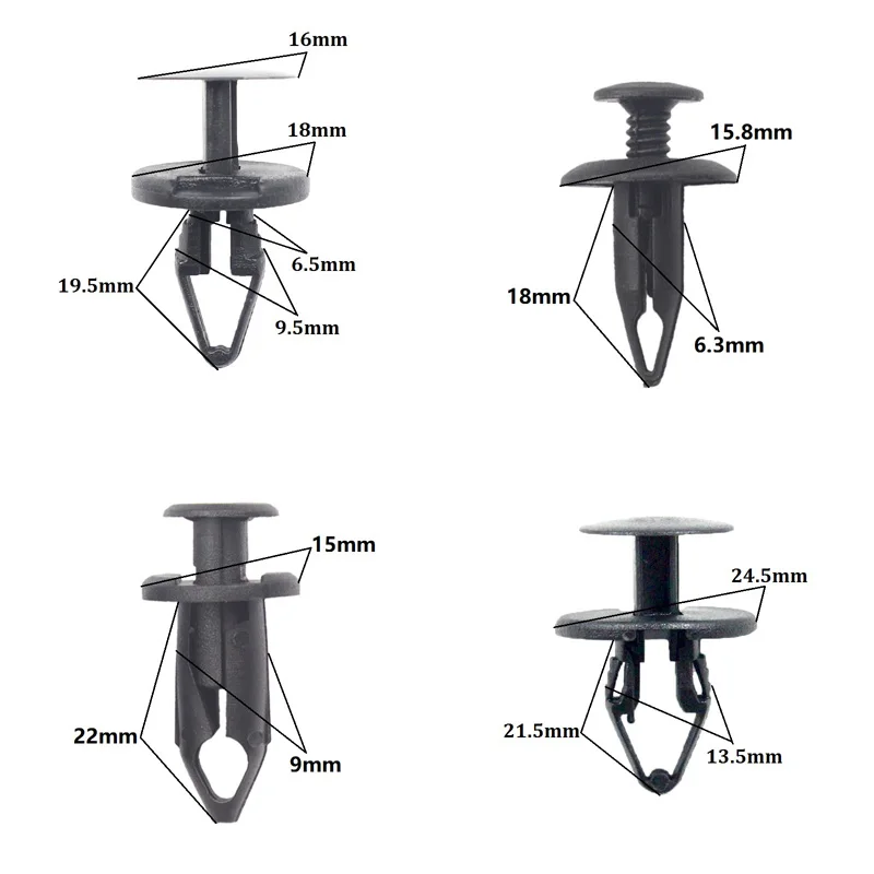 Автомобильные пластиковые заклепки бампера фиксаторы крыла крепежные щитки от