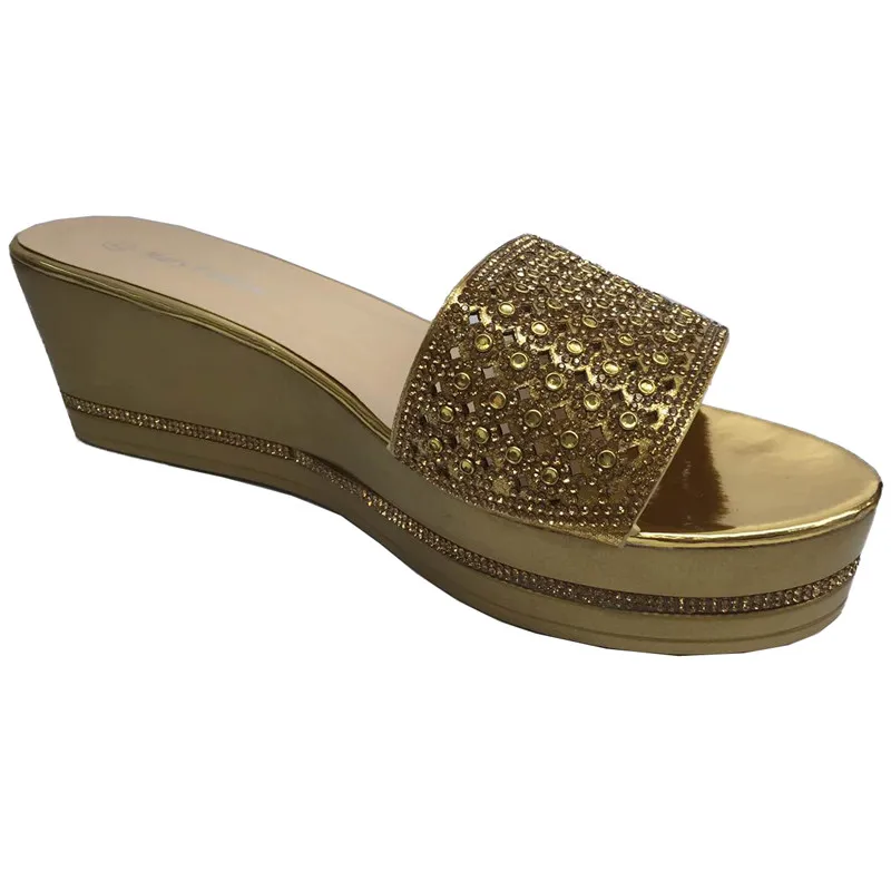 Новейший дизайн Женские вечерние туфли-лодочки в нигерийском стиле свадебные