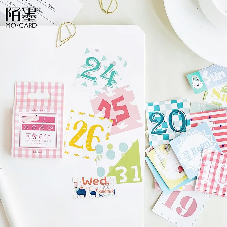 Mohamm Calandar Daily Mini Decorative Planner Scrapbook Journal Kawaii Japanese Stationery Travel Diary Stickers | Канцтовары для