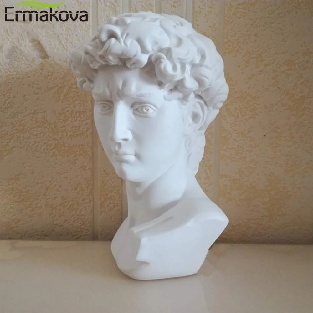 ERMAKOVA 15 см Дэвид статуя головные портреты мини гипса Микеланджело украшение дома