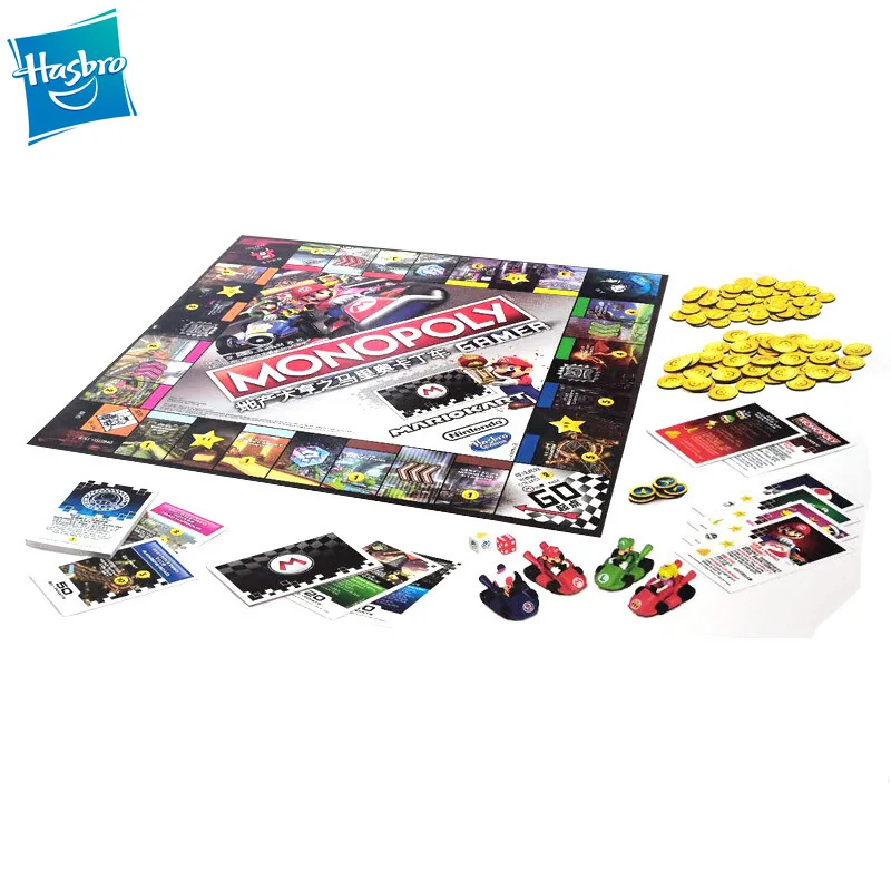 Hasbro Games Монополия Super Mario Kart Настольные игры для мультиплеера взрослые Семейные