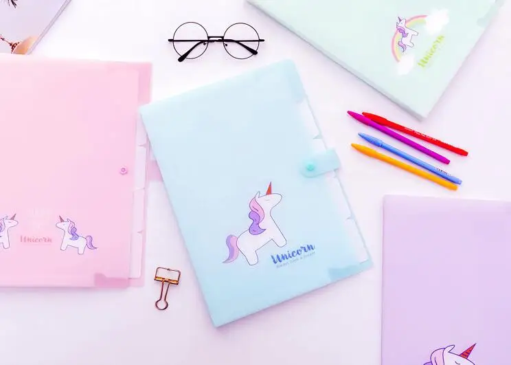 Креативные сумки с единорогом 5 A4 держатель для купюр папка хранения застежки