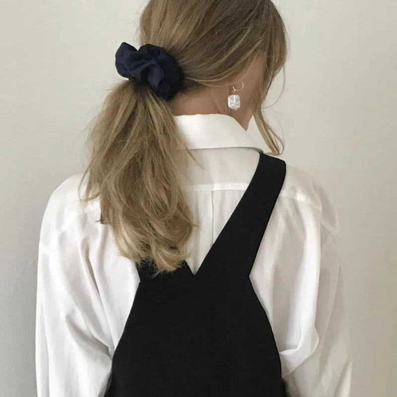 

Women Lovely Satin Bright Color Hair Scrunchies Girls Hair Ties Hair Accessories Fashion Female Elastic Hairband Ponytail Holder