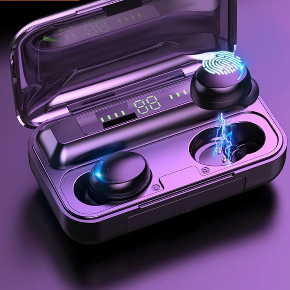 

TWS Bluetooth Earphones Charging Box Wireless Headphone Stereo Sports Waterproof Earbuds Headsets With Microphone