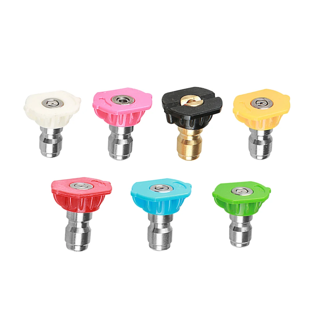 

7pcs/set 1/41/4 inch Car Washer Jet 5000PSI High Pressure Fine Brass Stainless Steel and Plastics Lance Spray Nozzles Tip
