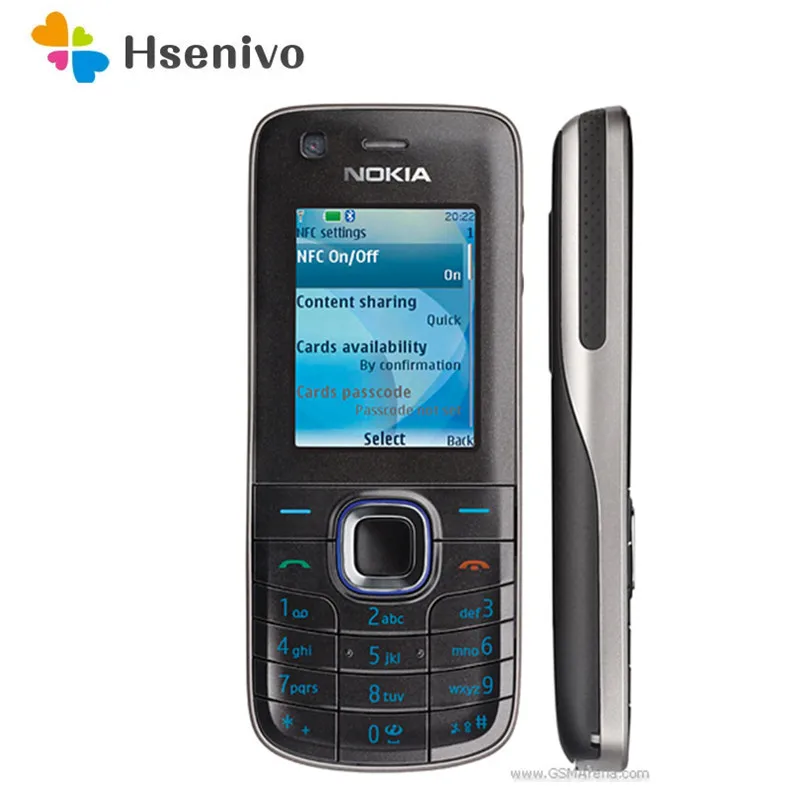 Nokia 6212 classic Refurbished-Original Unlocked 6212C 2.0 inches 2 MP GSM 3G Java Games GSM 850 / 900 / 1800 / 1900