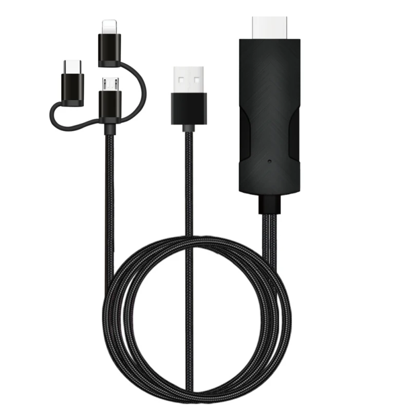 3 в 1 проводной экранный преобразователь 4K высокой четкости разъем Plug and игровой