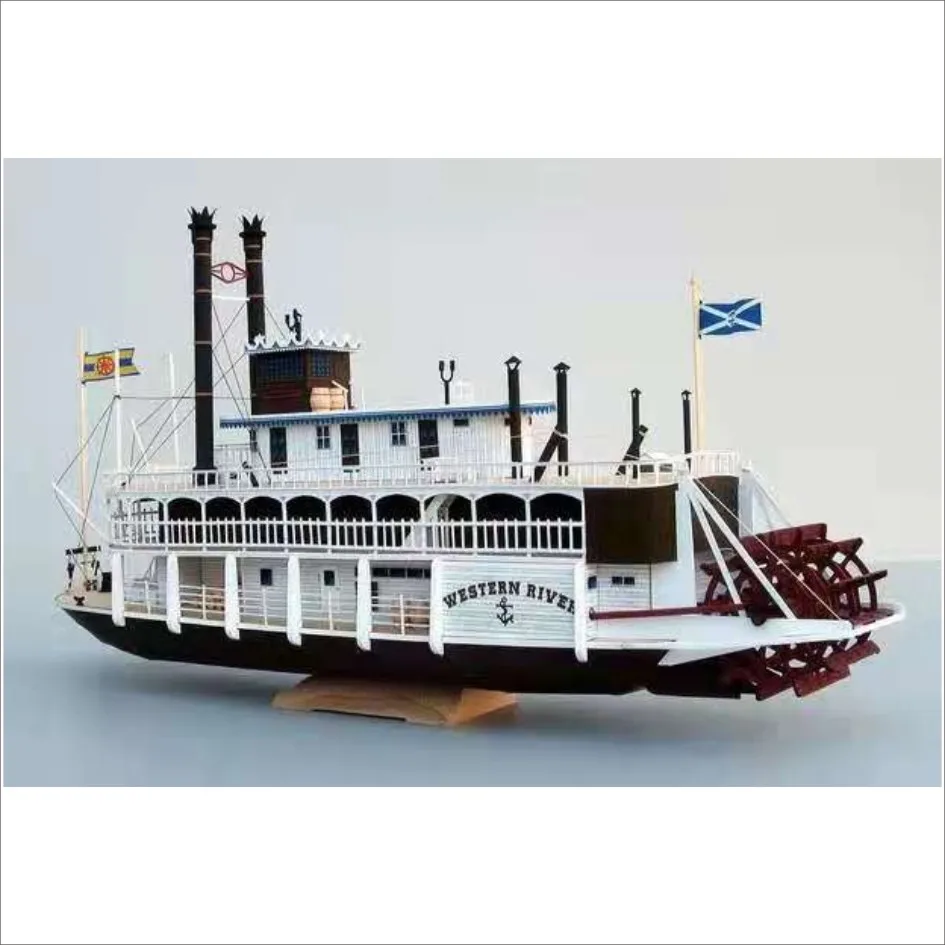 

High Quality 1:400 Scale USA Mississippi steam paddle boat 3D Paper model kit