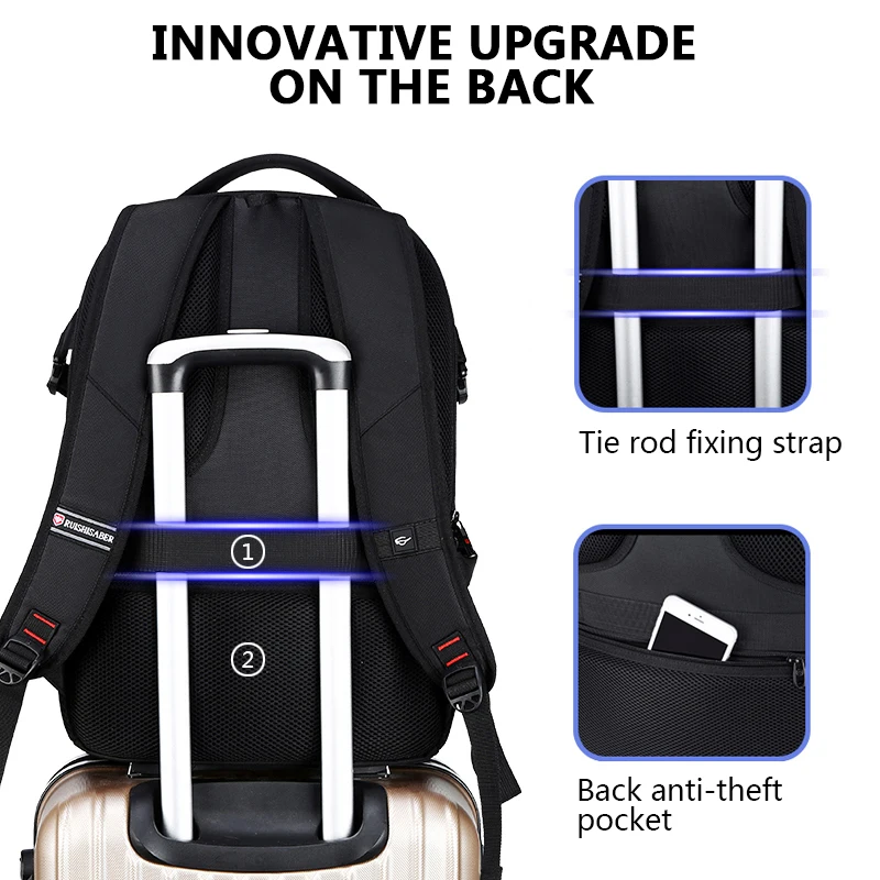 Мужской многофункциональный рюкзак с usb зарядкой Модный деловой Повседневный