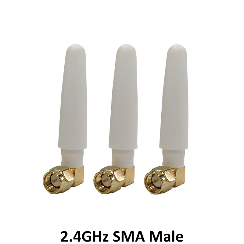 GRANDWISDOM 5pcs 2.4G antenna 2dbi sma male wlan wifi 2.4ghz antene IPX ipex 1 SMA female pigtail Extension Cable iot antena