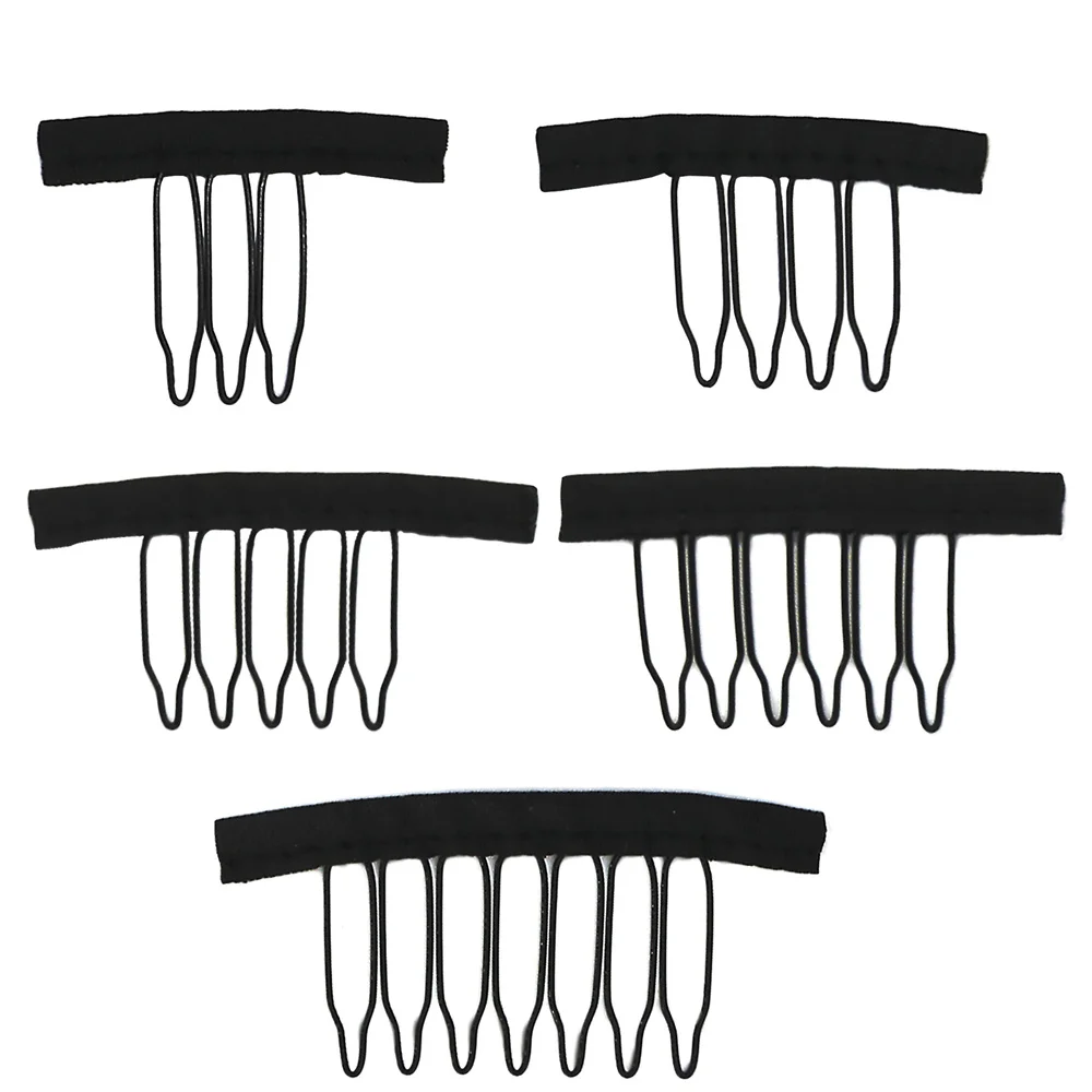 

1pc 3/4/5/6/7 Tooth Spring Buckle Headgear Ponytail Small Comb Small Net Cap Wig Hook Fixed Hairpin Sparse Spring Comb Headwear