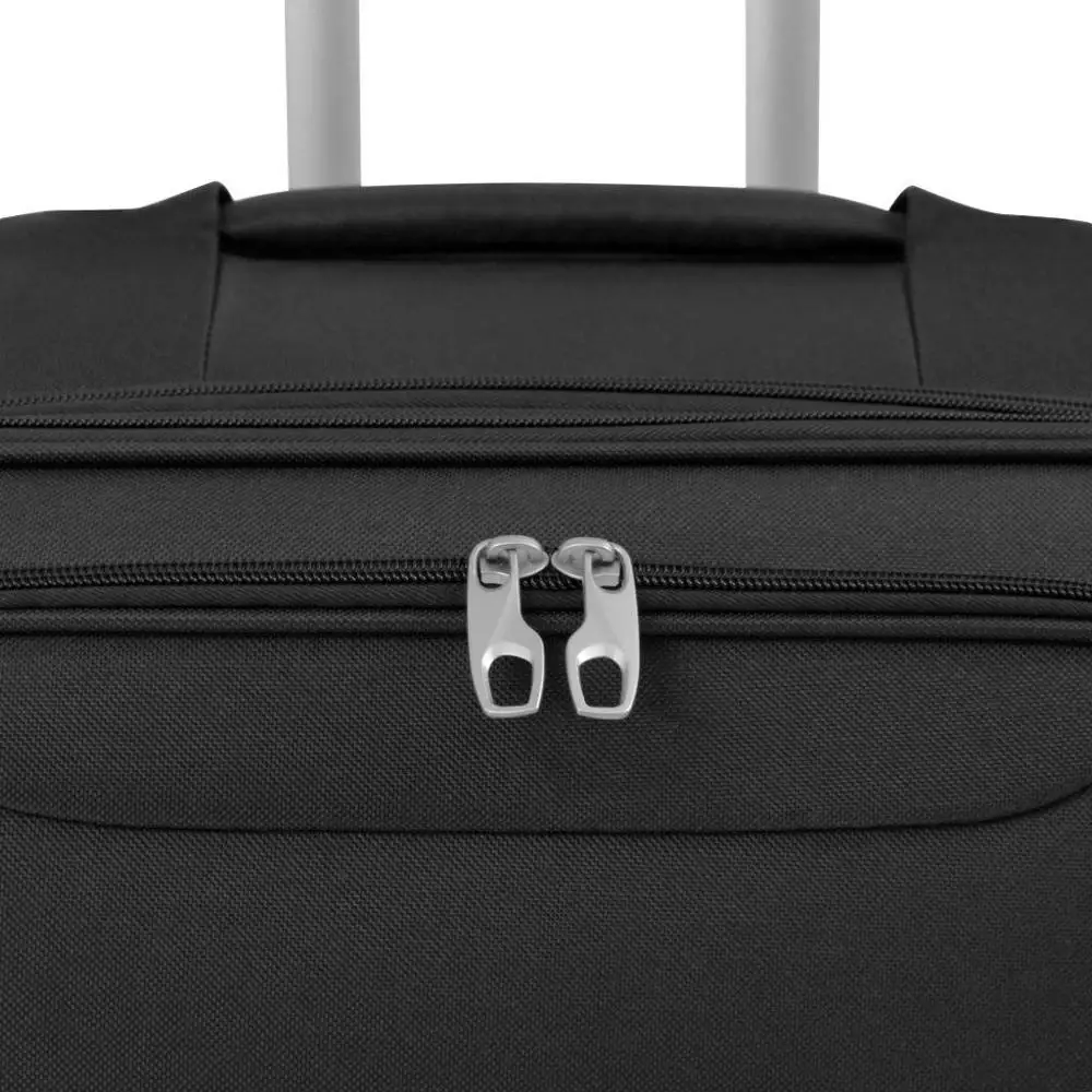 【USA Warehouse】3 Piece Soft Case Trolley Set Black